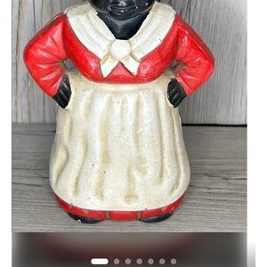 Vintage Red and Cream Decorative Figurine